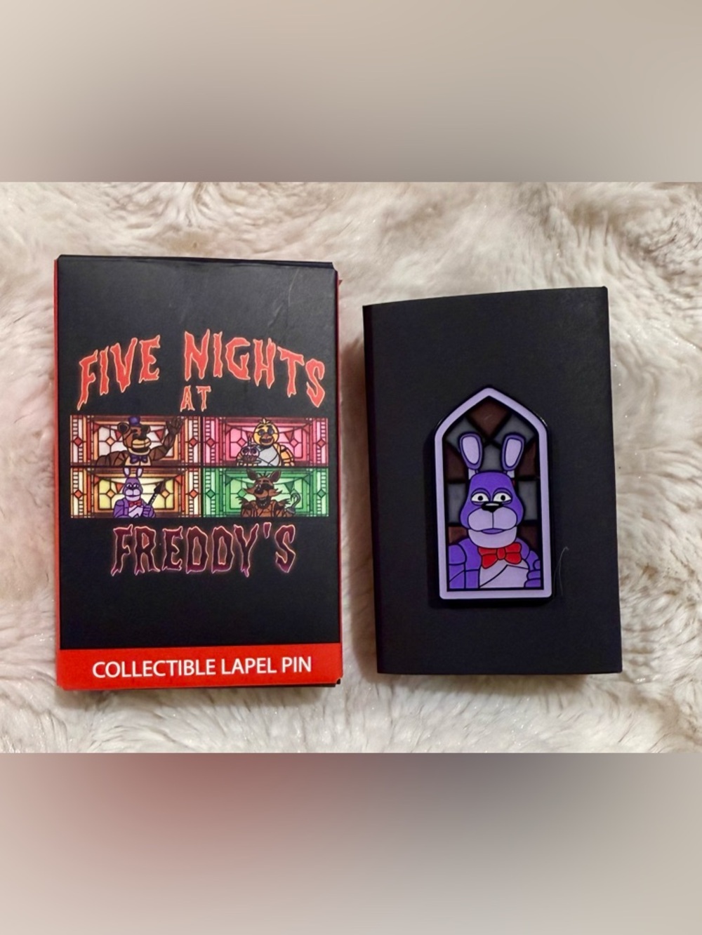 Five Nights At Freddy's Stained Glass Portrait Blind Box Enamel Pin